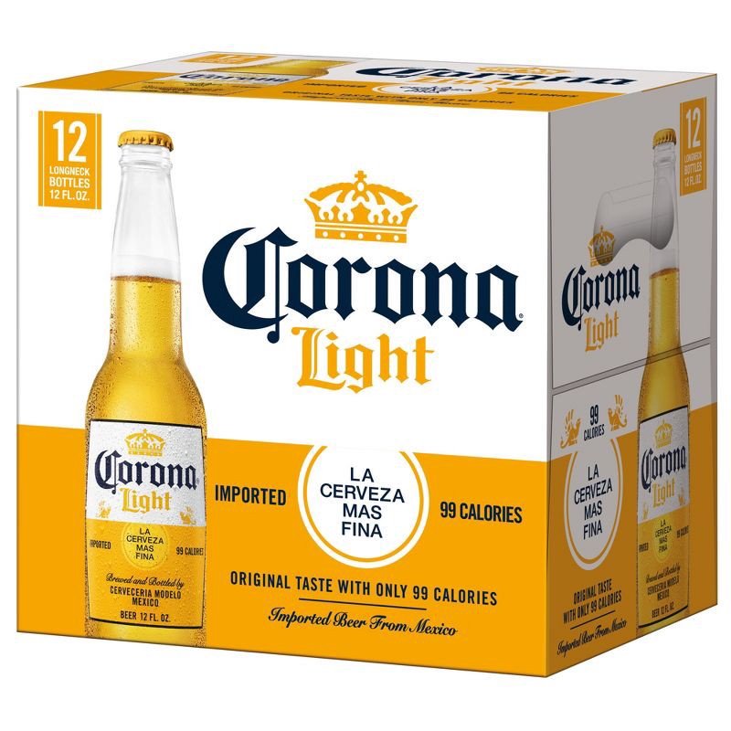 slide 10 of 10, Corona Light Lager Beer - 12pk/12 fl oz Bottles, 12 ct; 12 fl oz