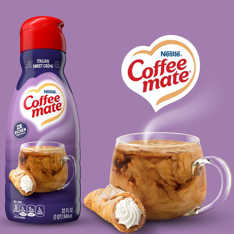 slide 2 of 11, Coffee mate Italian Sweet Crème Coffee Creamer - 32 fl oz (1qt), 32 fl oz, 1 qt