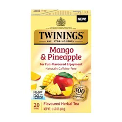 Twinings Mango & Pineapple Flavored Herbal Tea- 20 ct