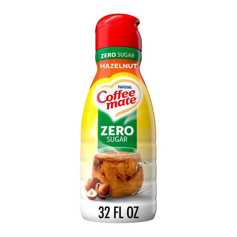 slide 1 of 12, Coffee mate Zero Sugar Hazelnut Coffee Creamer - 32 fl oz (1qt), 32 fl oz, 1 qt