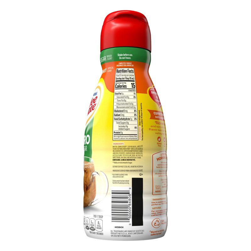 slide 10 of 12, Coffee mate Zero Sugar Hazelnut Coffee Creamer - 32 fl oz (1qt), 32 fl oz, 1 qt