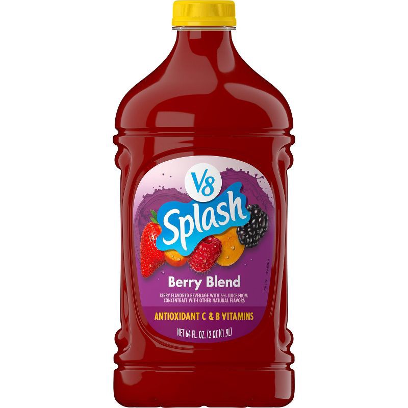 slide 1 of 4, V8 Juice V8 Splash Berry Blend Juice - 64 fl oz Bottle, 64 fl oz
