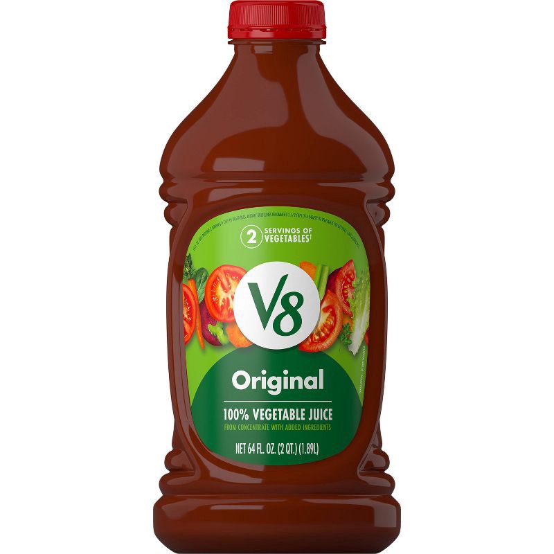 slide 1 of 9, V8 Juice V8 Original 100% Vegetable Juice - 64 fl oz Bottle, 64 fl oz