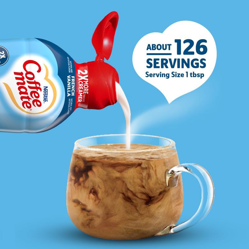 slide 4 of 12, Coffee mate French Vanilla Coffee Creamer - 64 fl oz (2qt), 64 fl oz, 2 qt