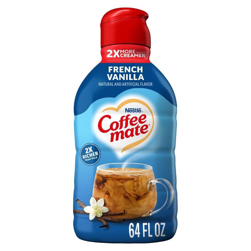 slide 1 of 12, Coffee mate French Vanilla Coffee Creamer - 64 fl oz (2qt), 64 fl oz, 2 qt