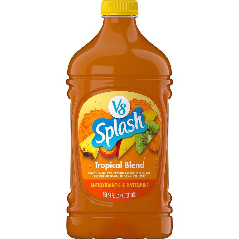 slide 1 of 4, V8 Juice V8 Splash Tropical Blend Juice - 64 fl oz Bottle, 64 fl oz