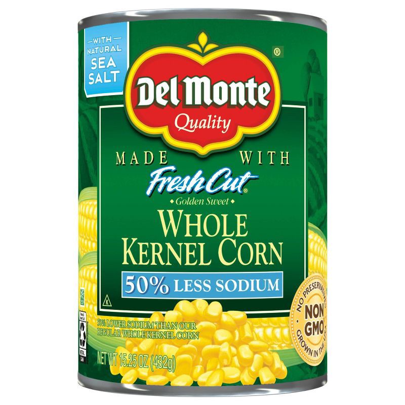 slide 2 of 4, Del Monte Low Sodium Golden Sweet Whole Kernel Corn - 15.25oz, 15.25 oz