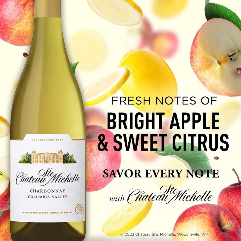 slide 6 of 7, Chateau Ste Michelle Chateau Ste. Michelle Chardonnay White Wine - 750ml Bottle, 750 ml
