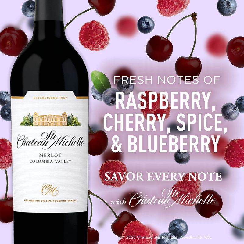 slide 6 of 7, Chateau Ste Michelle Chateau Ste. Michelle Merlot Red Wine - 750ml Bottle, 750 ml