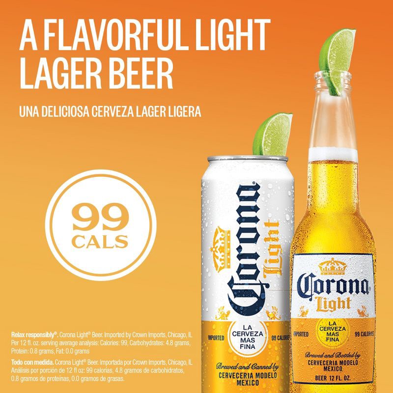 slide 5 of 11, Corona Light Lager Beer - 6pk/12 fl oz Bottles, 6 ct; 12 fl oz