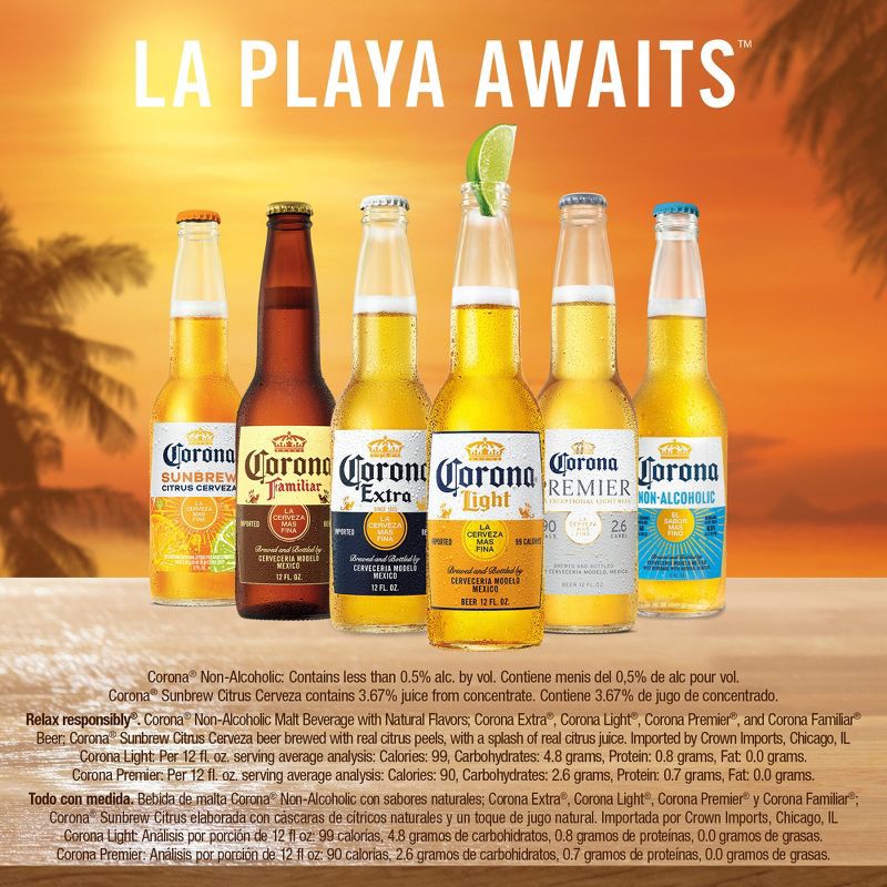 slide 6 of 11, Corona Light Lager Beer - 6pk/12 fl oz Bottles, 6 ct; 12 fl oz