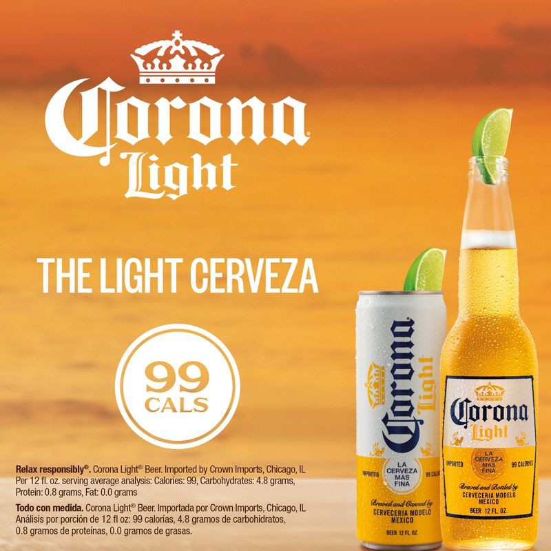 slide 8 of 11, Corona Light Lager Beer - 6pk/12 fl oz Bottles, 6 ct; 12 fl oz