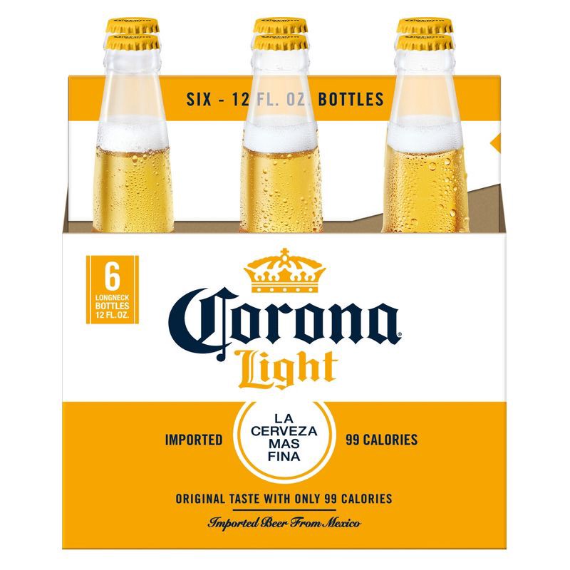 slide 10 of 11, Corona Light Lager Beer - 6pk/12 fl oz Bottles, 6 ct; 12 fl oz