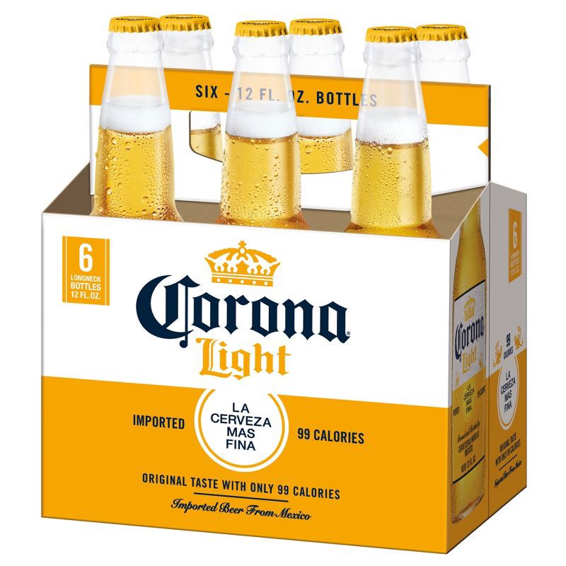 slide 11 of 11, Corona Light Lager Beer - 6pk/12 fl oz Bottles, 6 ct; 12 fl oz