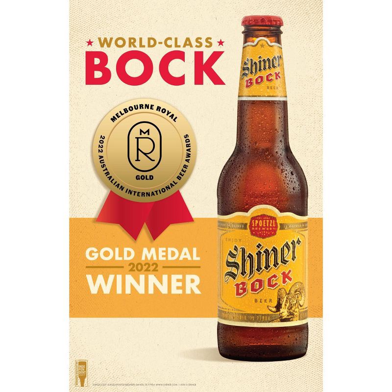 slide 11 of 11, Shiner Bock Beer - 6pk/12 fl oz Bottles, 6 ct; 12 fl oz
