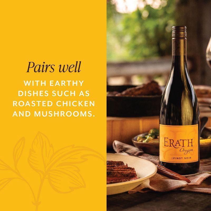 slide 4 of 7, Erath Pinot Noir Red Wine - 750ml Bottle, 750 ml