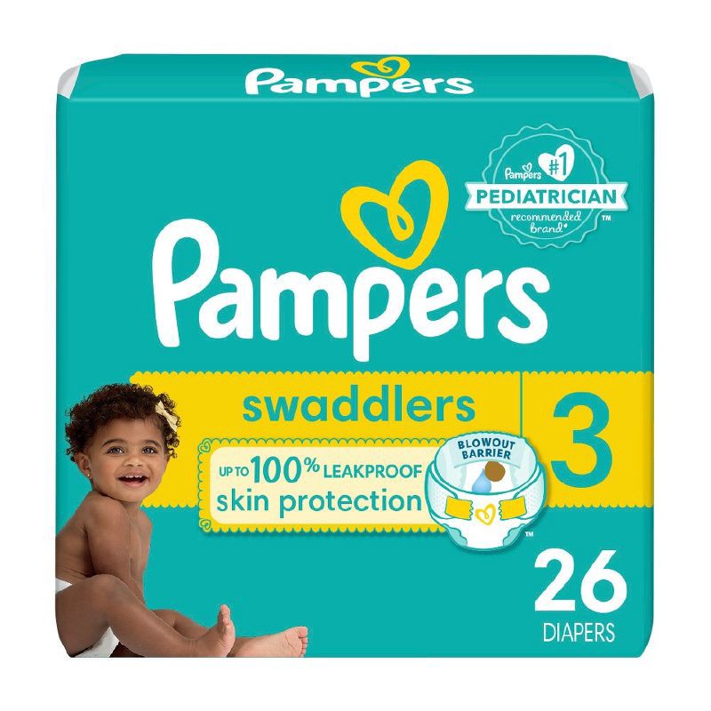 slide 1 of 14, Pampers Swaddlers Active Baby Diapers Jumbo Pack - Size 3 - 26ct, 26 ct