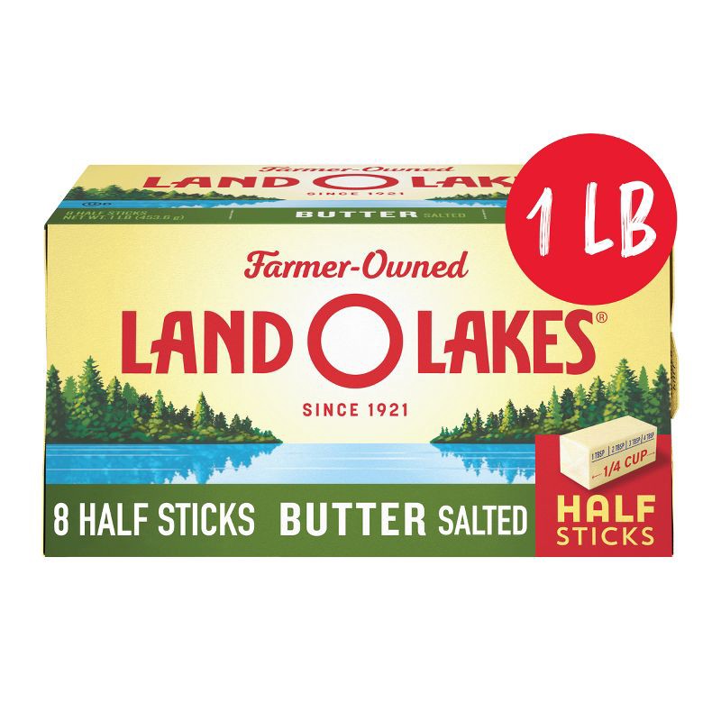 slide 1 of 4, Land O'Lakes Land O Lakes Salted Half Sticks Butter - 1lb, 1 lb