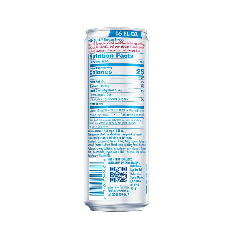 slide 9 of 9, Red Bull Sugar Free Energy Drink - 16 fl oz Can, 16 fl oz