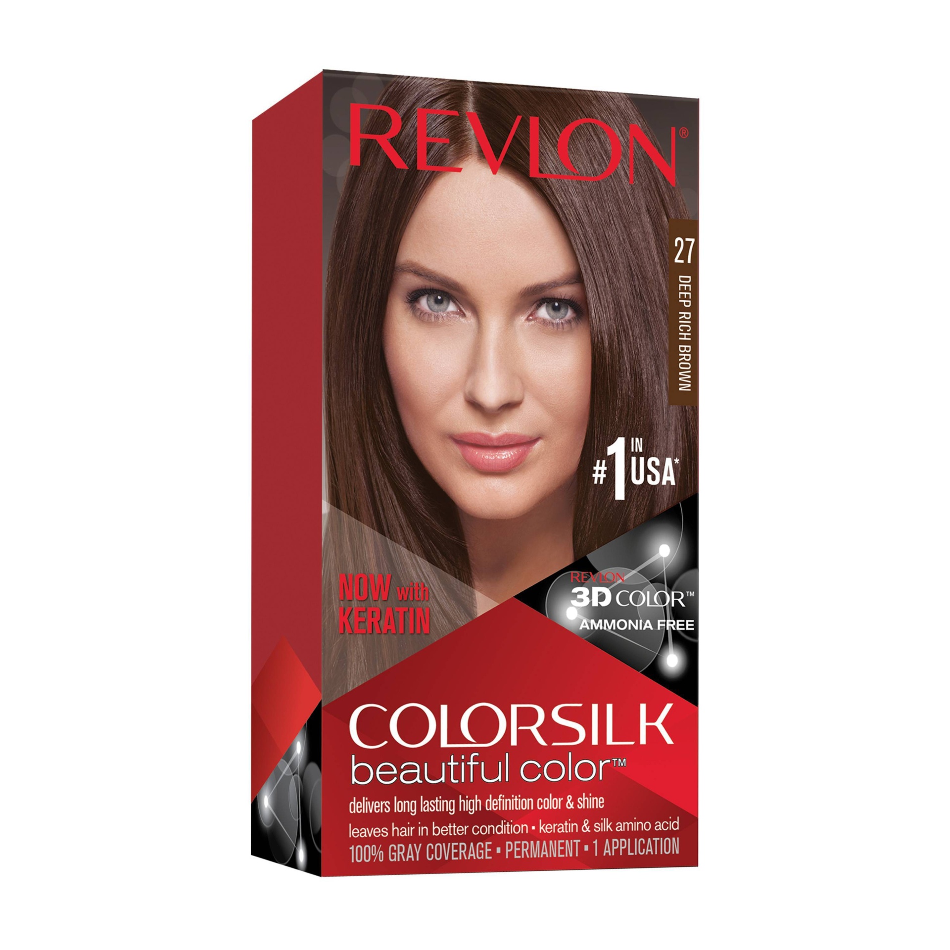 slide 1 of 5, Revlon Colorsilk Beautiful Permanent Hair Color - 4.4 fl oz - 27 Deep Rich Brown - 1 Kit, 1 ct