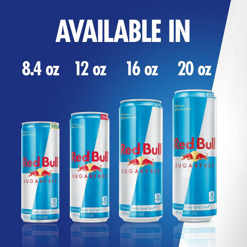 slide 6 of 10, Red Bull Sugar Free Energy Drink - 12pk/8.4 fl oz Cans, 12 ct; 8.4 fl oz