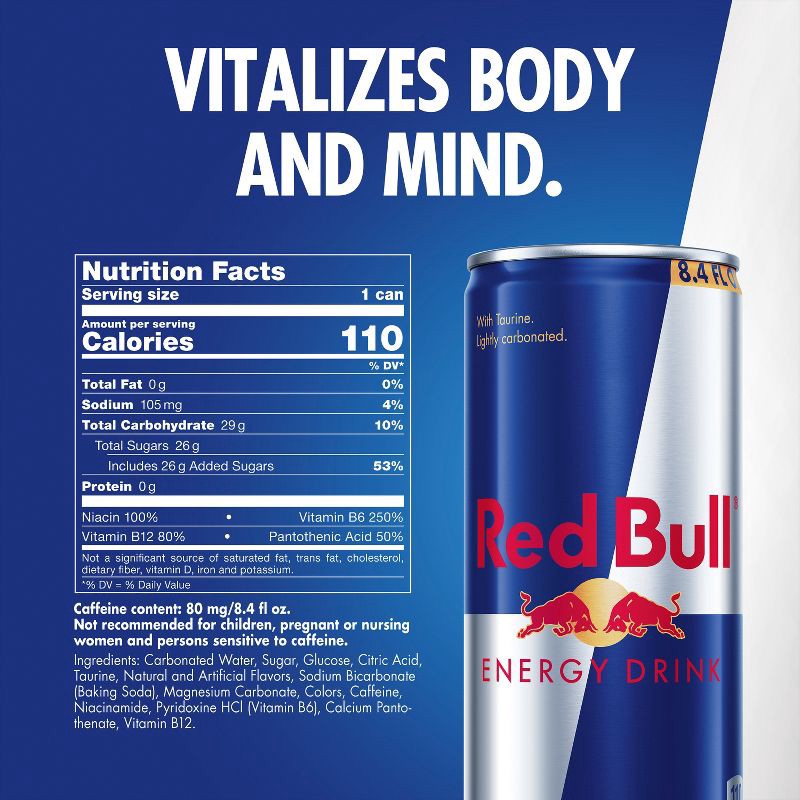 slide 3 of 9, Red Bull Energy Drink - 12pk/8.4 fl oz Cans, 12 ct; 8.4 fl oz