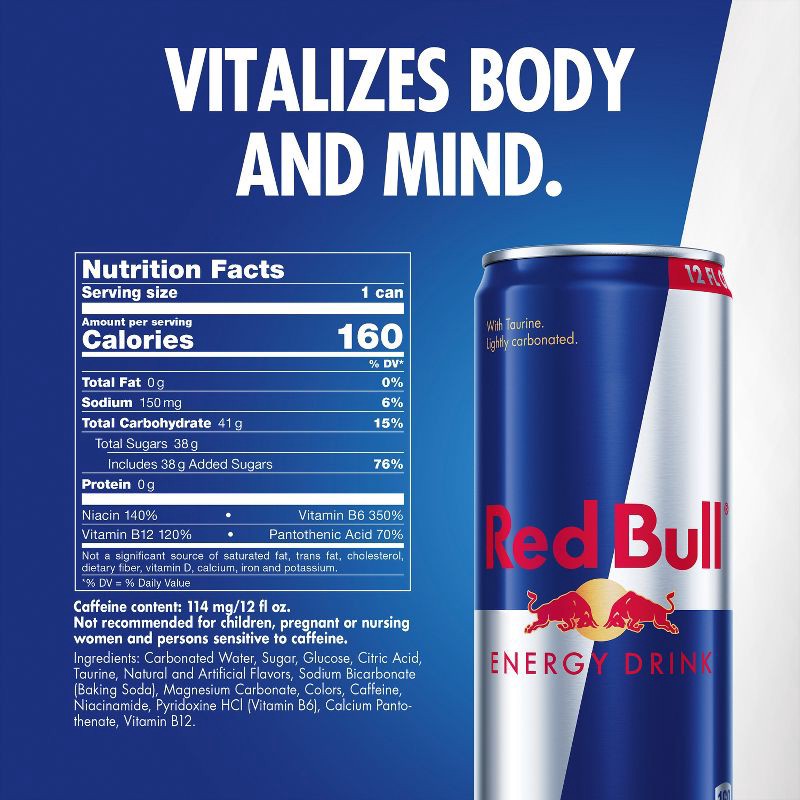 slide 5 of 9, Red Bull Energy Drink - Energy Drink - 12 fl oz Can, 12 fl oz