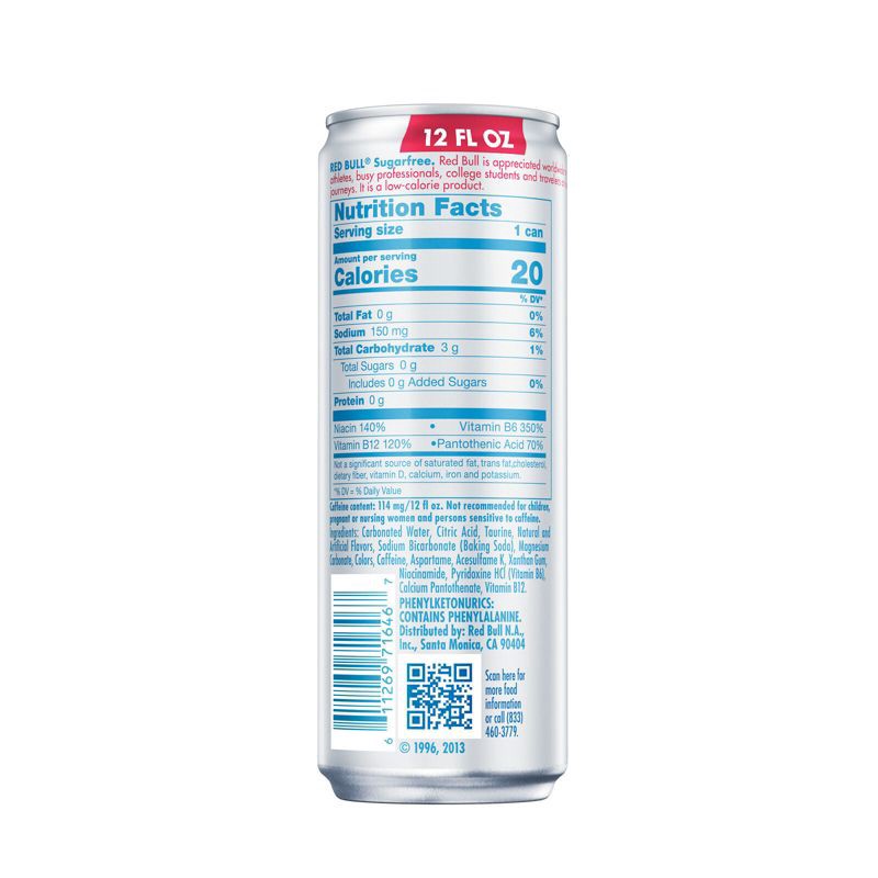 slide 8 of 11, Red Bull Sugar Free Energy Drink - 12 fl oz Can, 12 fl oz