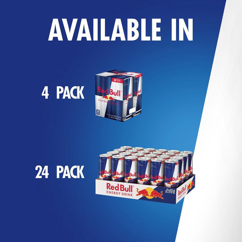 slide 8 of 10, Red Bull Energy Drink - 4pk/12 fl oz Cans, 4 ct; 12 fl oz