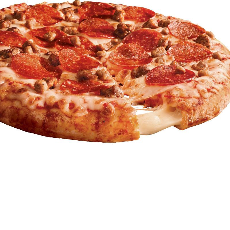 slide 2 of 6, DiGiorno Three Meat Frozen Pizza with Cheese Stuffed Crust - 24.5oz, 24.5 oz