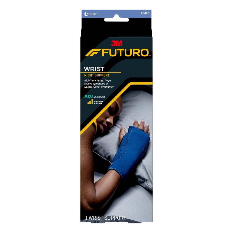 slide 1 of 9, FUTURO Night Wrist Support, Adjustable Sleeping Wrist Brace - 1pk, 1 ct