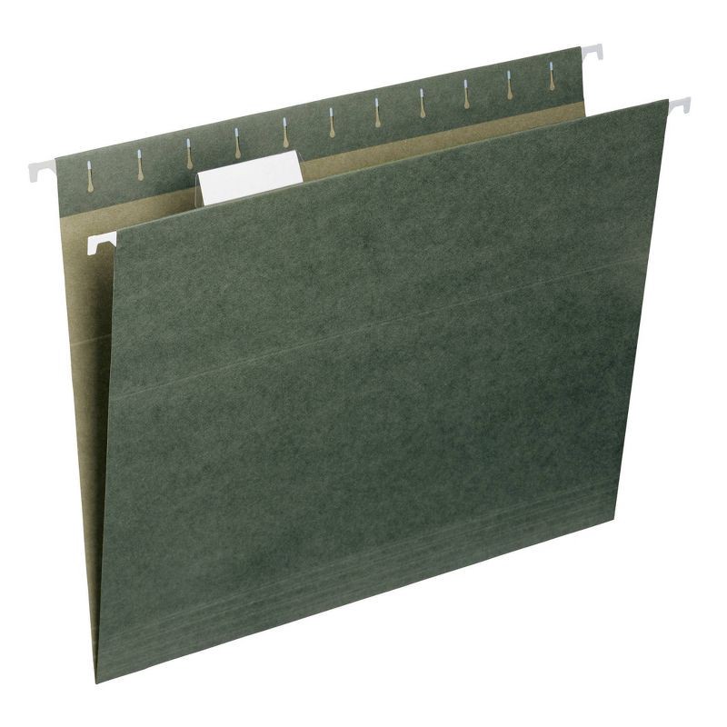 slide 2 of 5, 20ct Hanging File Folders Letter Size Green - up&up™: Paperboard Core, File Organizer, 100 Sheet Capacity, 20 Pack, 20 ct, 100 sheets, 20 ct