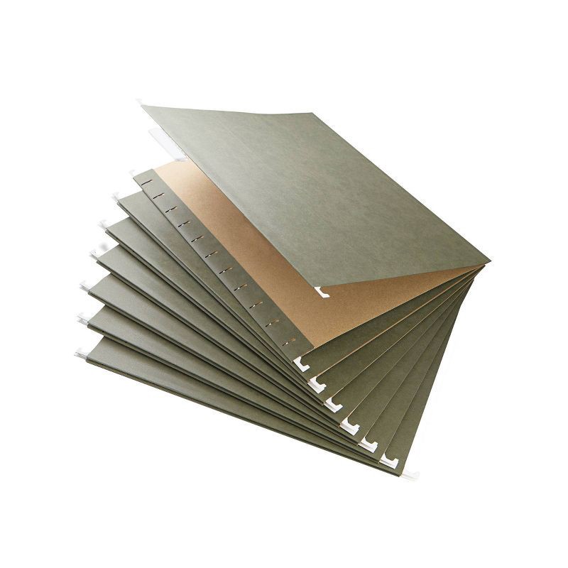 slide 4 of 5, 20ct Hanging File Folders Letter Size Green - up&up™: Paperboard Core, File Organizer, 100 Sheet Capacity, 20 Pack, 20 ct, 100 sheets, 20 ct