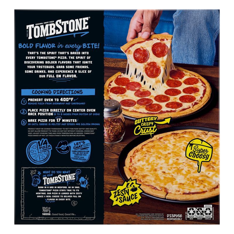 slide 6 of 9, Tombstone Original Frozen Pepperoni Pizza - 18.5oz, 18.5 oz