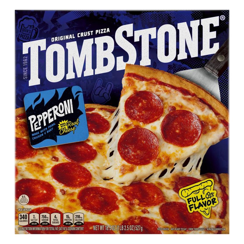 slide 1 of 8, Tombstone Original Frozen Pepperoni Pizza - 18.5oz, 18.5 oz