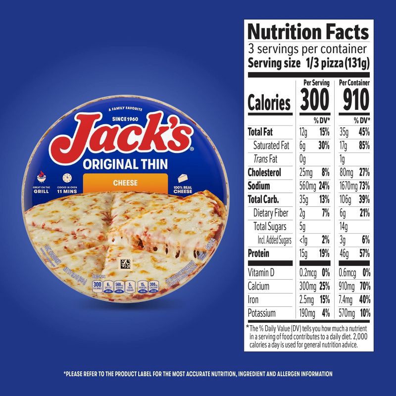 slide 6 of 10, Jack's Original Cheese Frozen Pizza - 13.8oz, 13.8 oz