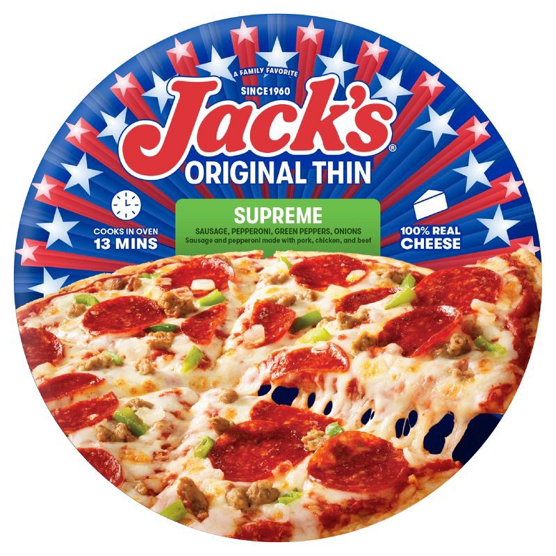 slide 1 of 7, Jack's Original Supreme Thin Crust Frozen Pizza - 15.8oz, 15.8 oz