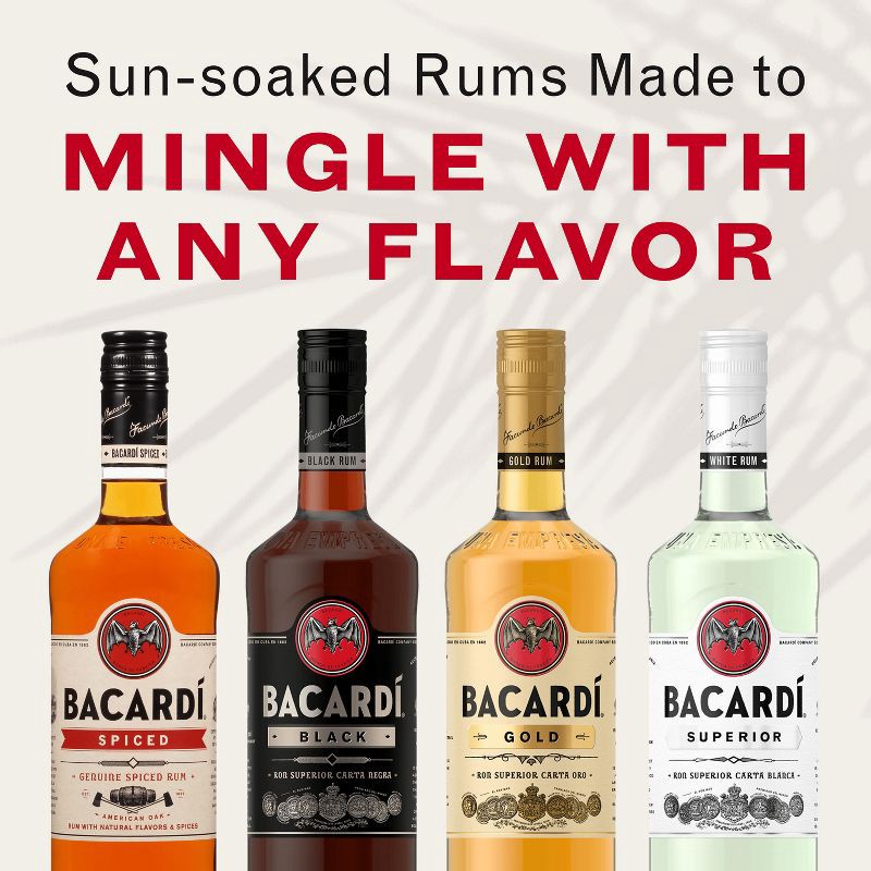slide 6 of 8, Bacardi Superior Gluten Free White Rum - 750ml Bottle, 750 ml
