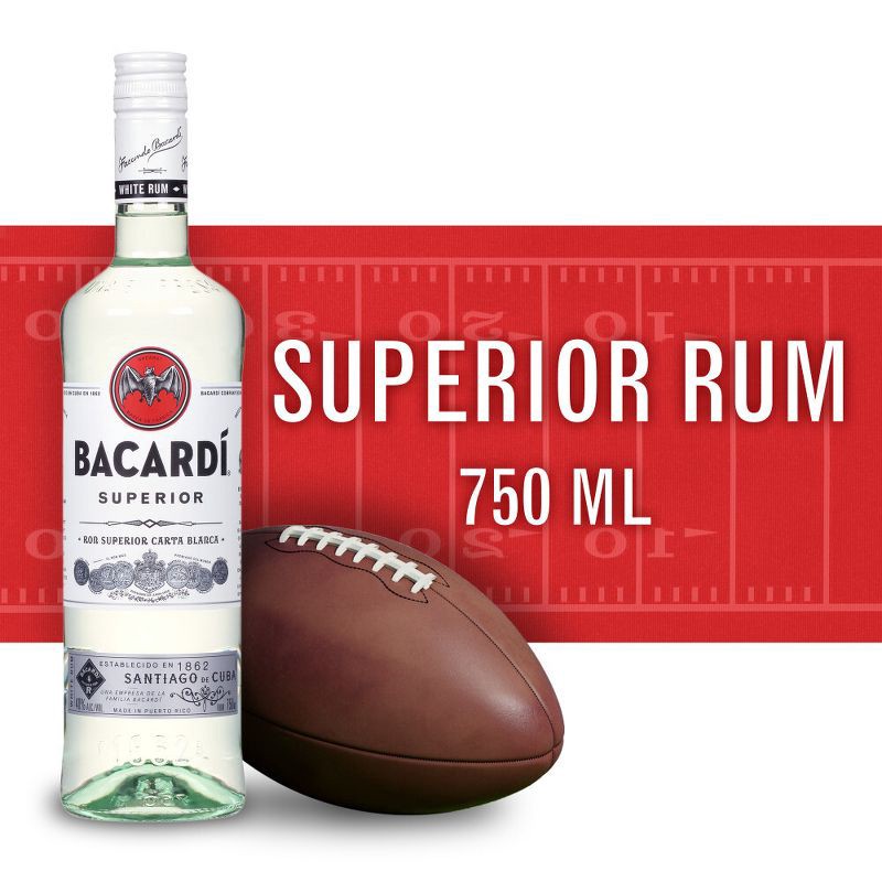 slide 9 of 9, Bacardi Superior Gluten Free White Rum - 750ml Bottle, 750 ml