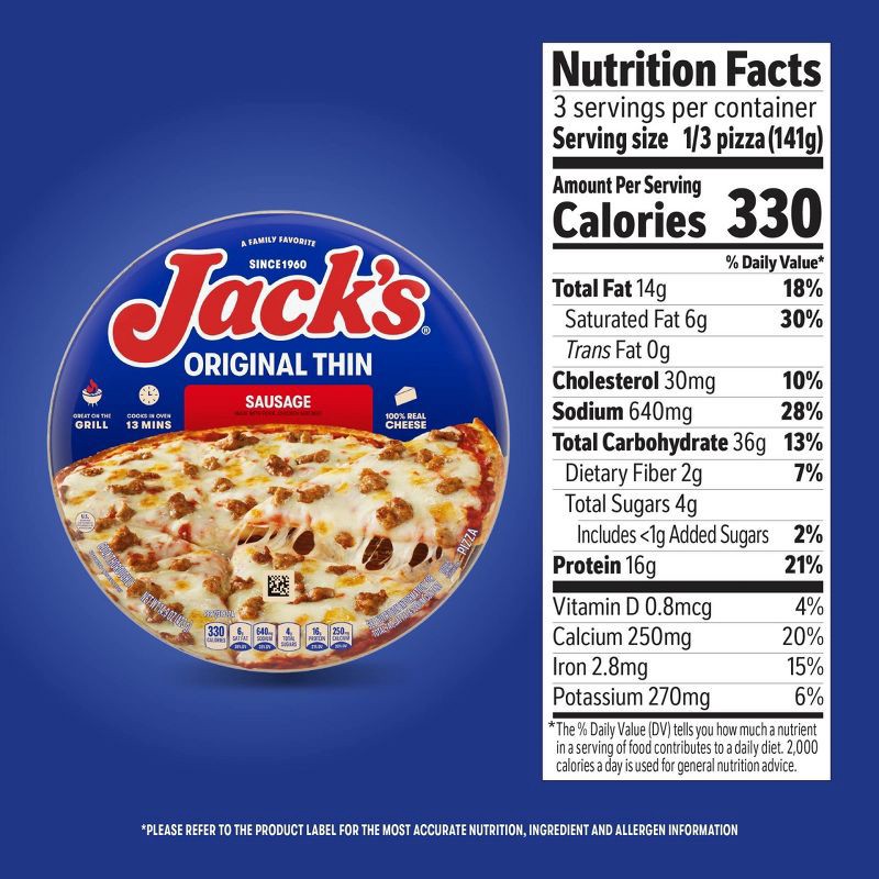 slide 6 of 8, Jack's Original Sausage Frozen Pizza - 14.9oz, 14.9 oz