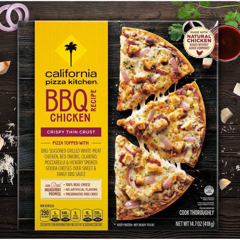 slide 6 of 7, California Pizza Kitchen Thin Crust BBQ Recipe Chicken Frozen Pizza - 14.7oz, 14.7 oz