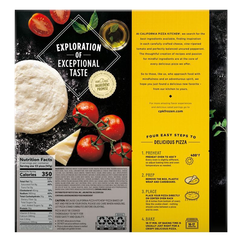 slide 8 of 11, California Pizza Kitchen Sicilian Recipe Frozen Thin Crust Pizza - 15.5oz, 15.5 oz