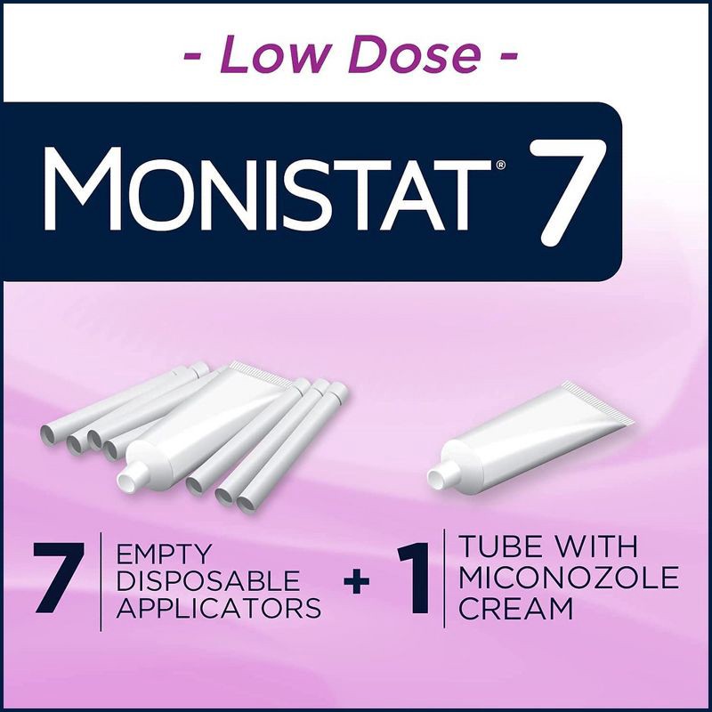 slide 3 of 9, Monistat 7-Dose Yeast Infection Treatment, 7 Disposable Applicators & 1 Cream Tube, 1 ct