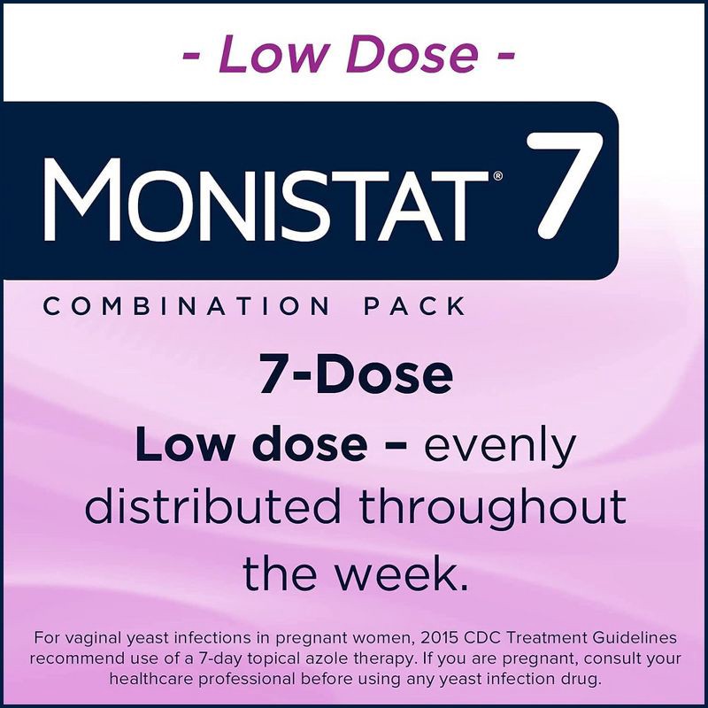 slide 4 of 9, Monistat 7-Dose Yeast Infection Treatment, 7 Disposable Applicators & 1 Cream Tube, 1 ct