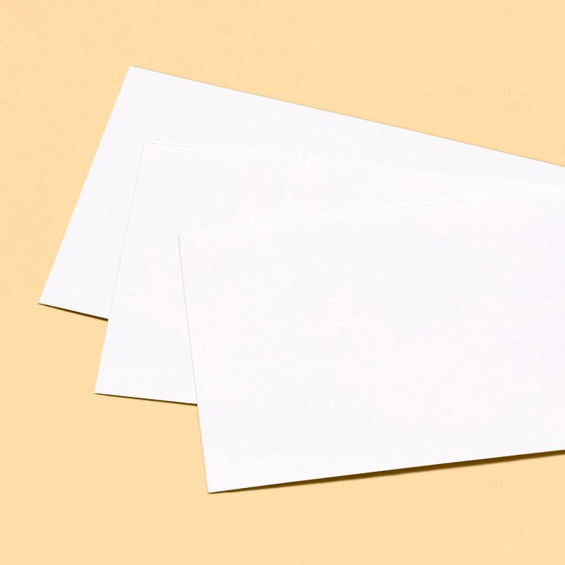slide 2 of 3, 100ct 3" x 5" Unruled Index Cards White - up&up™: Paper Basics, 110 Paper Weight, Uncoated, 3x5 Card Indexing, 100 ct