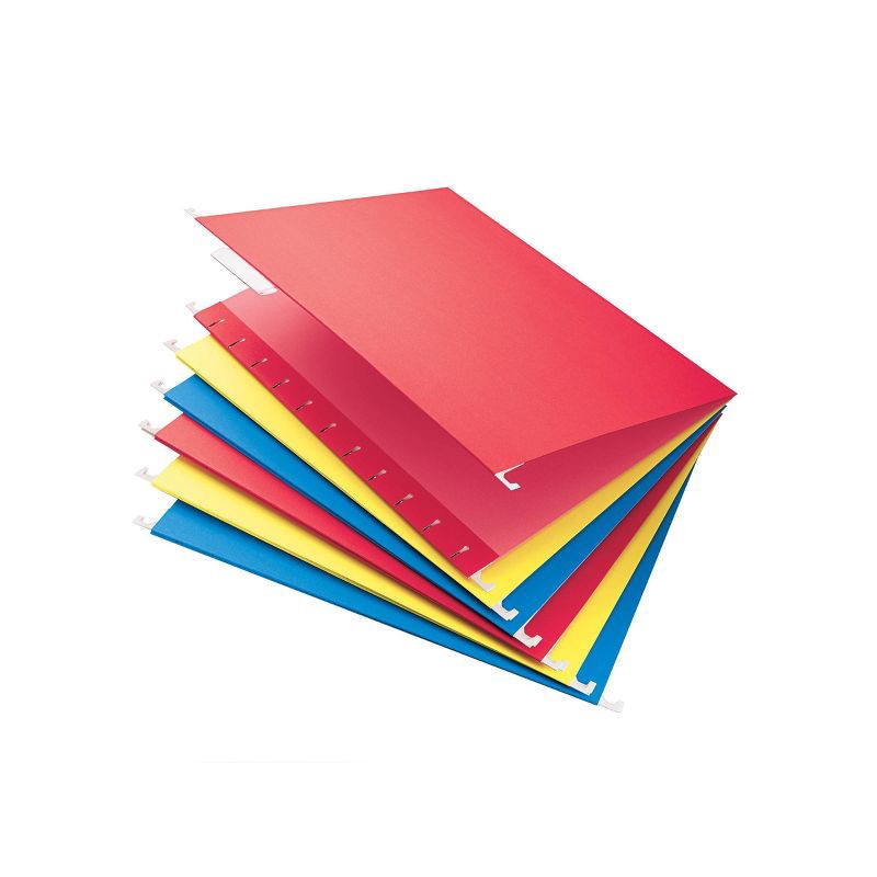 slide 5 of 5, 20ct Hanging File Folders Letter Size Multicolor - up&up™: Paperboard Core, Non-Pronged, 12 Sheet Capacity, 20 ct, 12 sheets