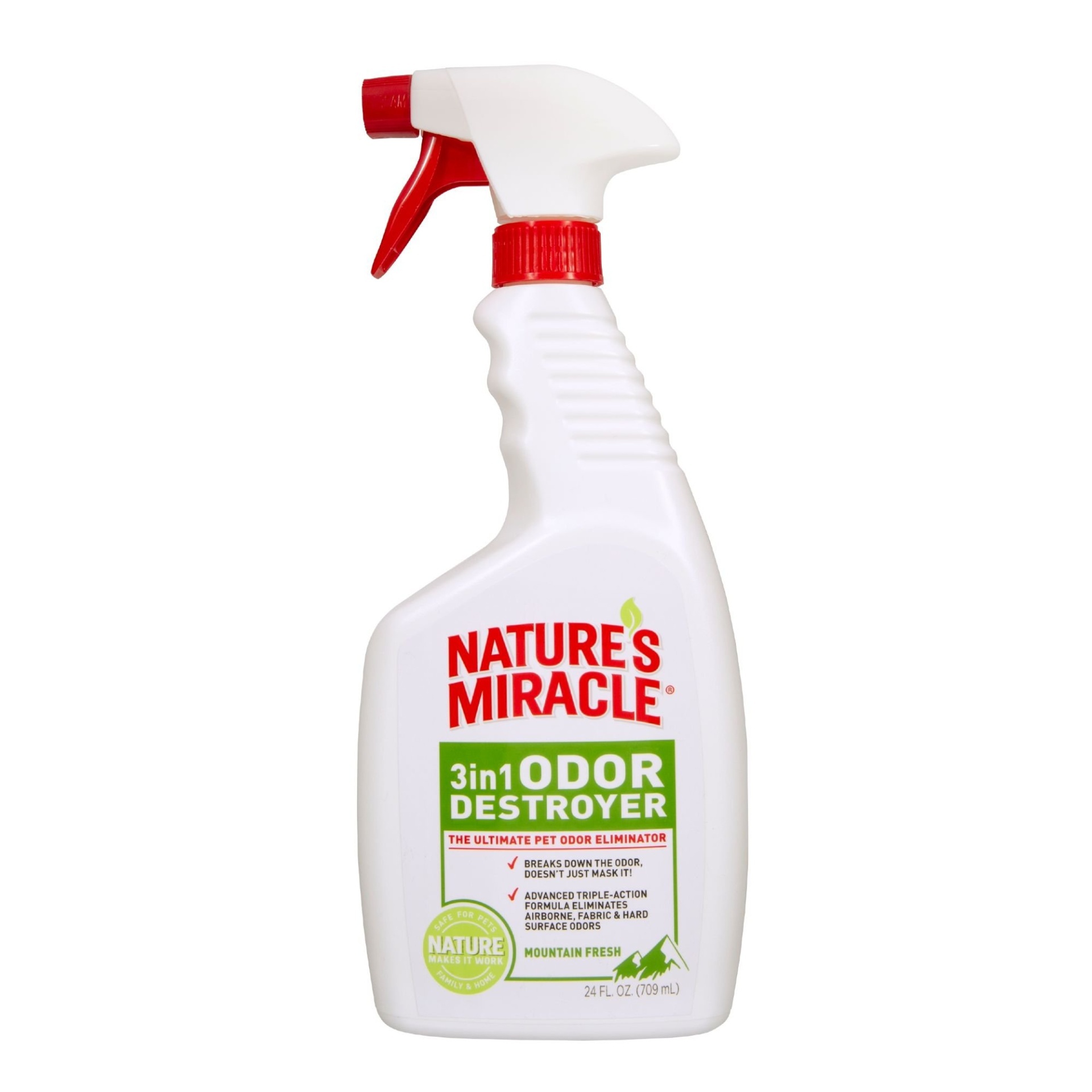 slide 1 of 1, Nature's Miracle 3 In 1 Pet Odor Destroyer, 24 fl oz