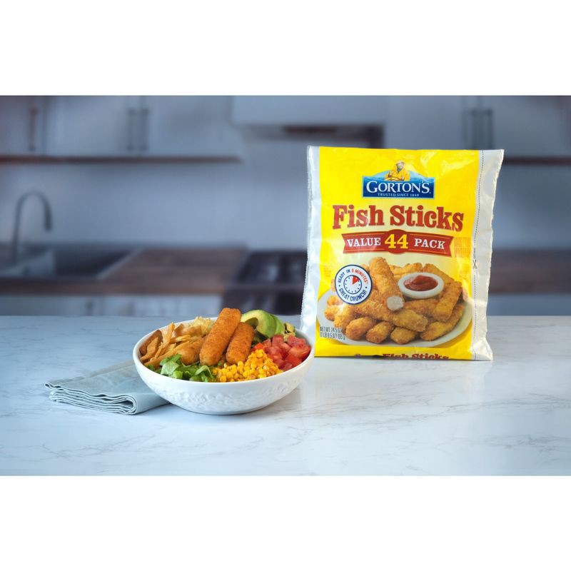 slide 3 of 9, Gorton's Breaded Minced Fish Sticks - Frozen - 24.5oz/44ct, 24.5 oz, 44 ct