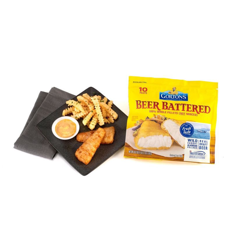 slide 4 of 8, Gorton's Beer Battered Fish Fillets - Frozen - 18.2oz, 18.2 oz