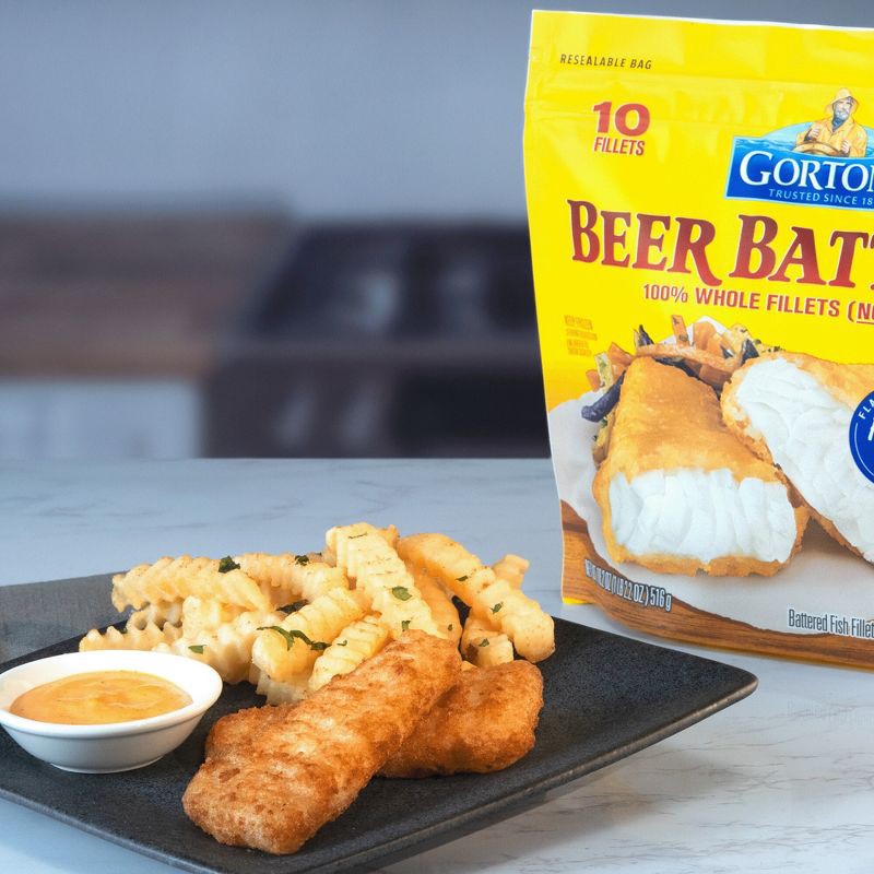 slide 6 of 8, Gorton's Beer Battered Fish Fillets - Frozen - 18.2oz, 18.2 oz